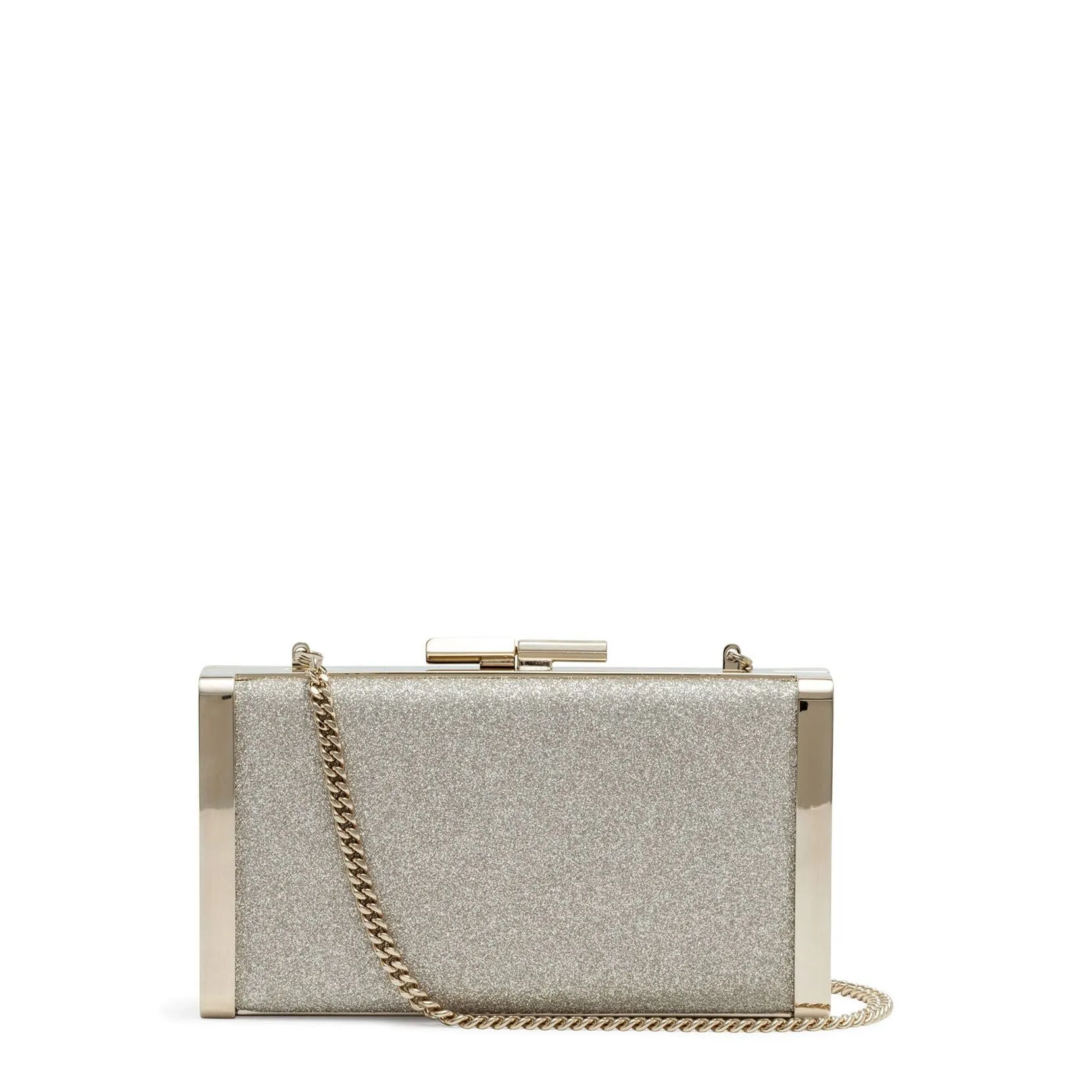 J Box Platinum Glitter Clutch