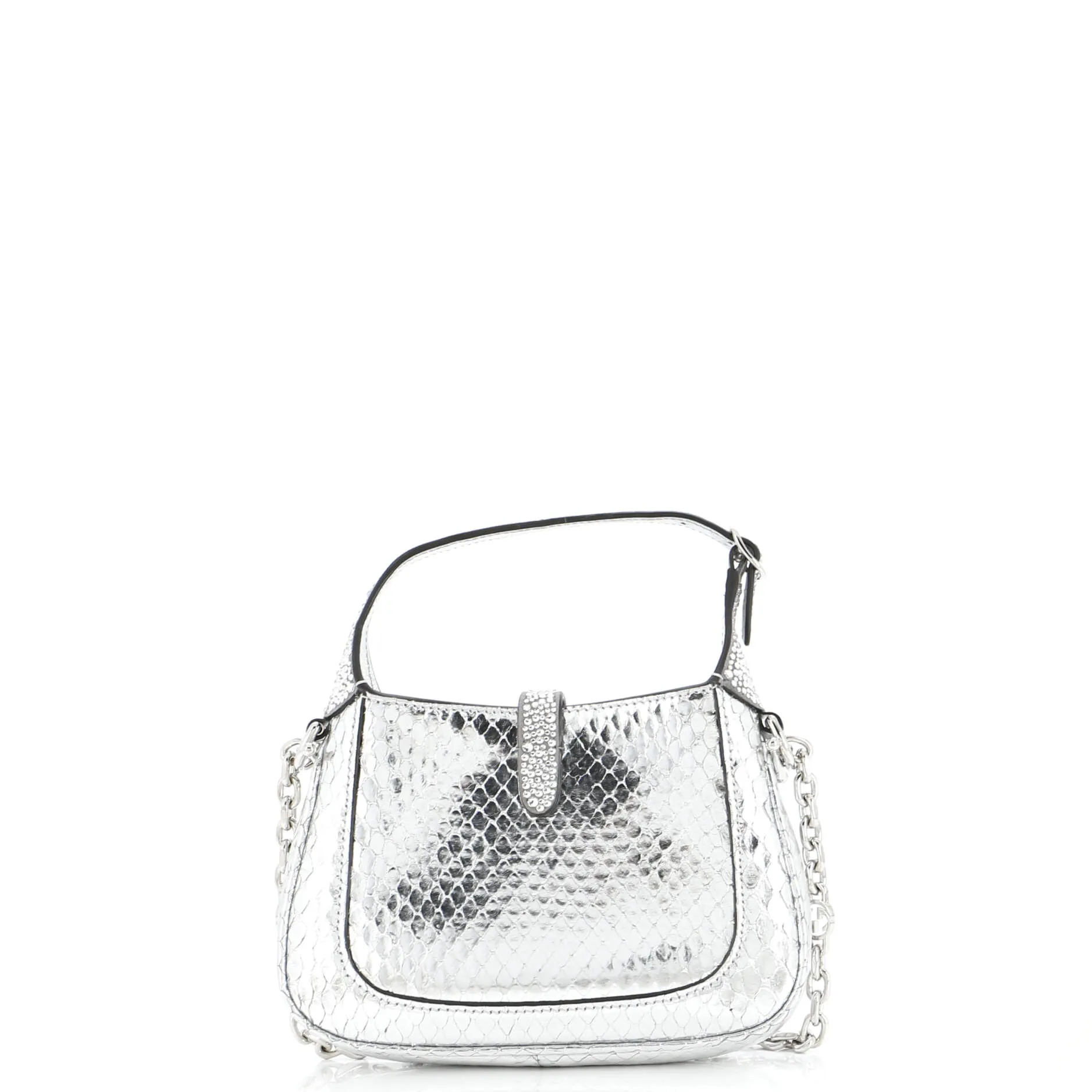Jackie 1961 Chain Hobo Snakeskin with Crystals Mini