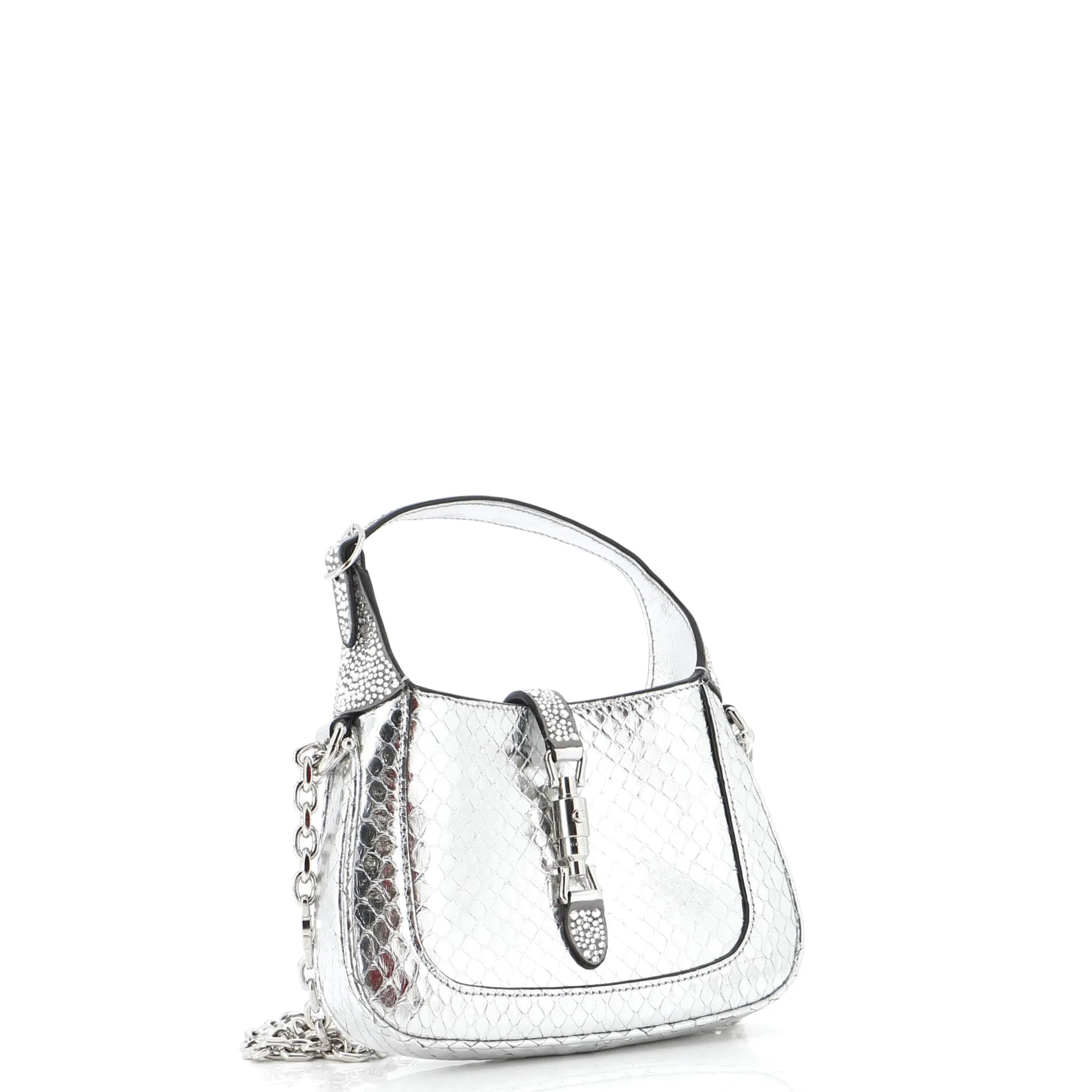 Jackie 1961 Chain Hobo Snakeskin with Crystals Mini