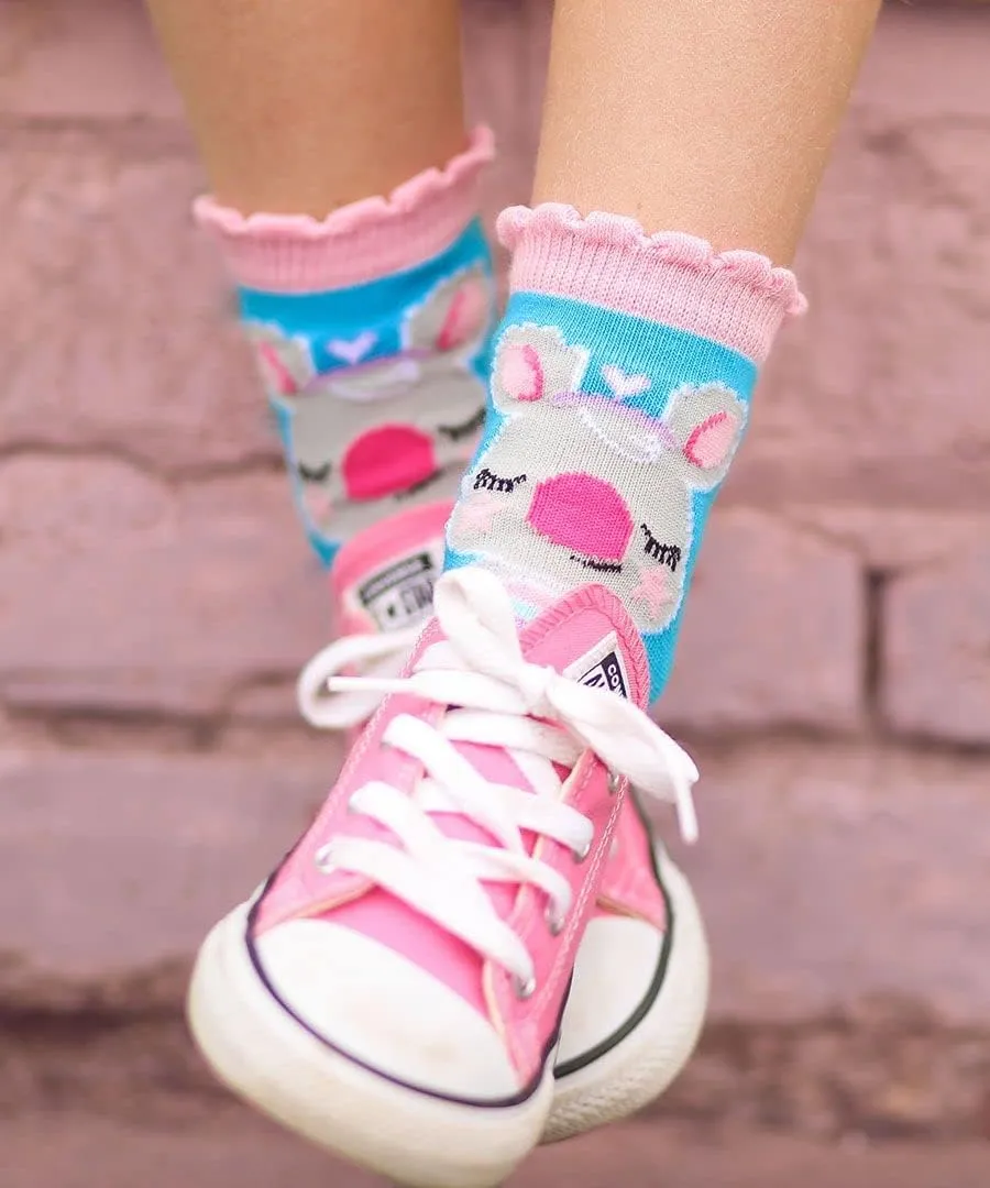 Jefferies Socks Girls Fashion Novelty Colorful Pattern Crew Socks 9 Pair Pack