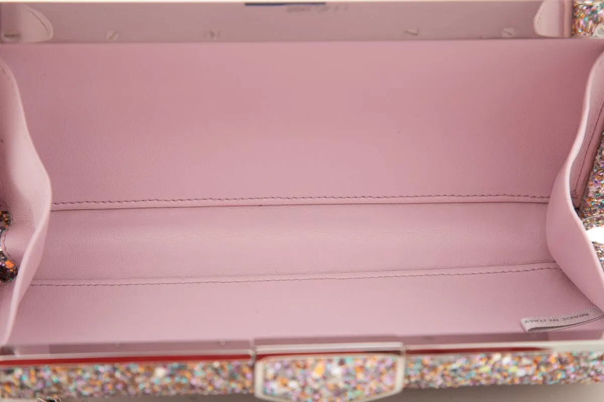 Jimmy Choo Pink Metallic Glitter Clutch