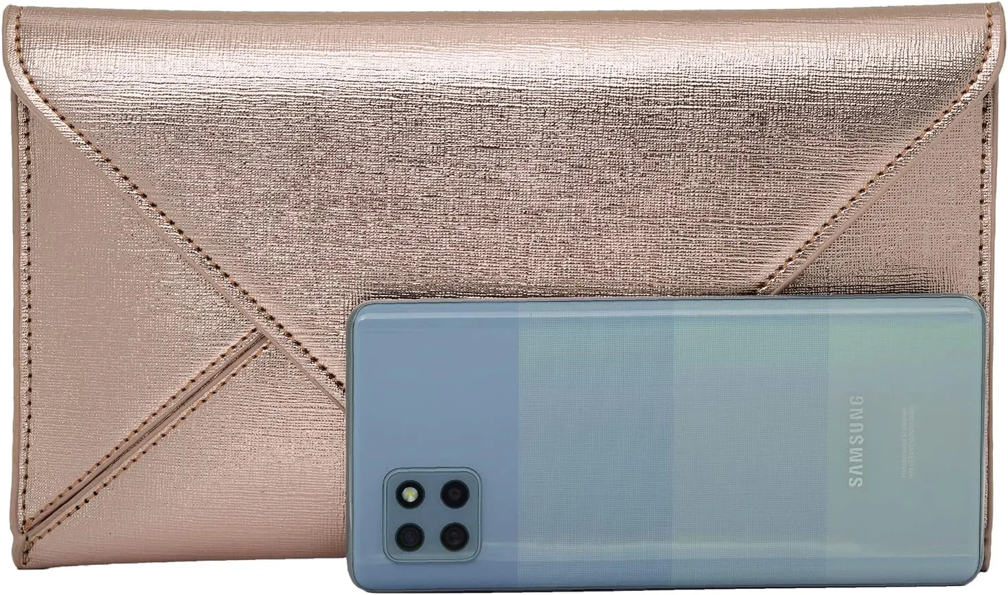 JNB Women's Metallic Material Clutch Purse