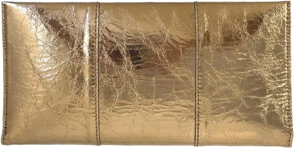 JNB Women's Metallic Material Clutch Purse