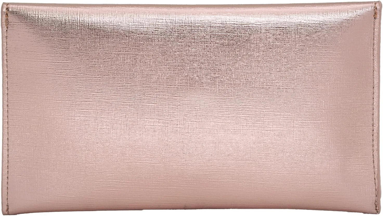 JNB Women's Metallic Material Clutch Purse