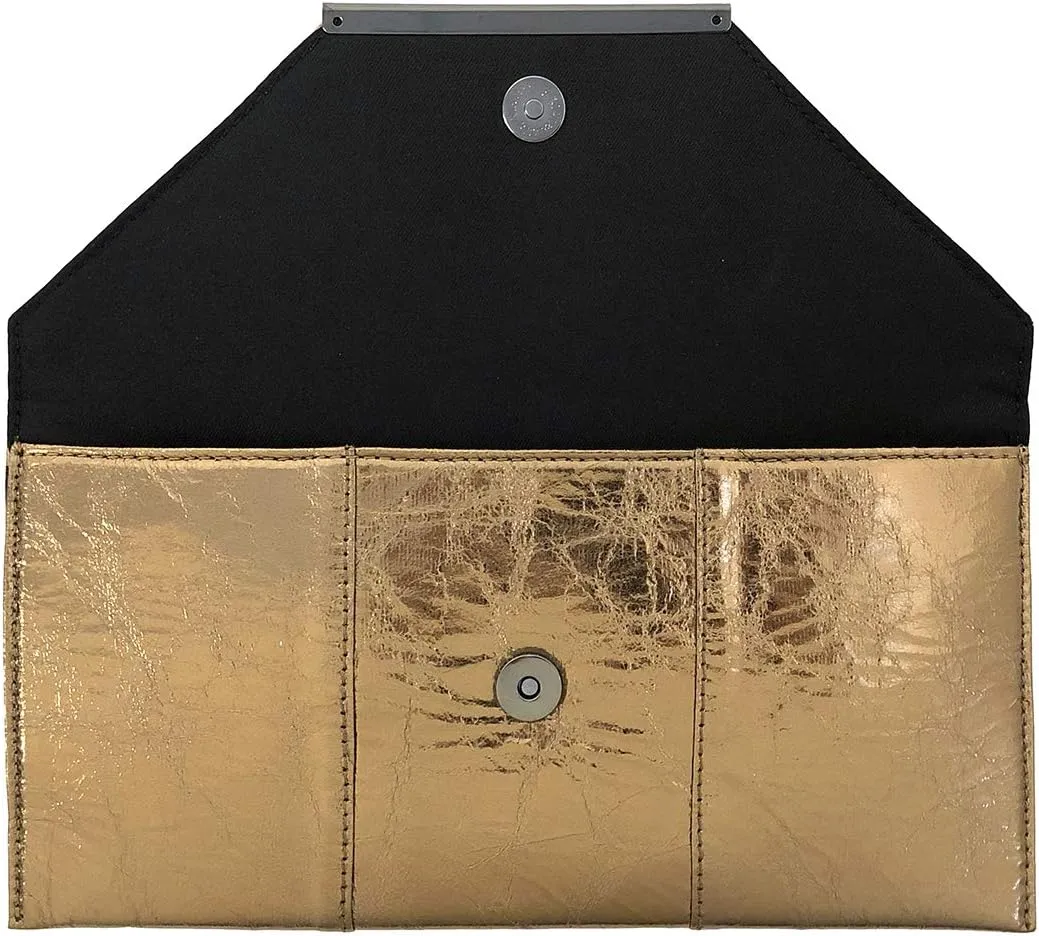 JNB Women's Metallic Material Clutch Purse