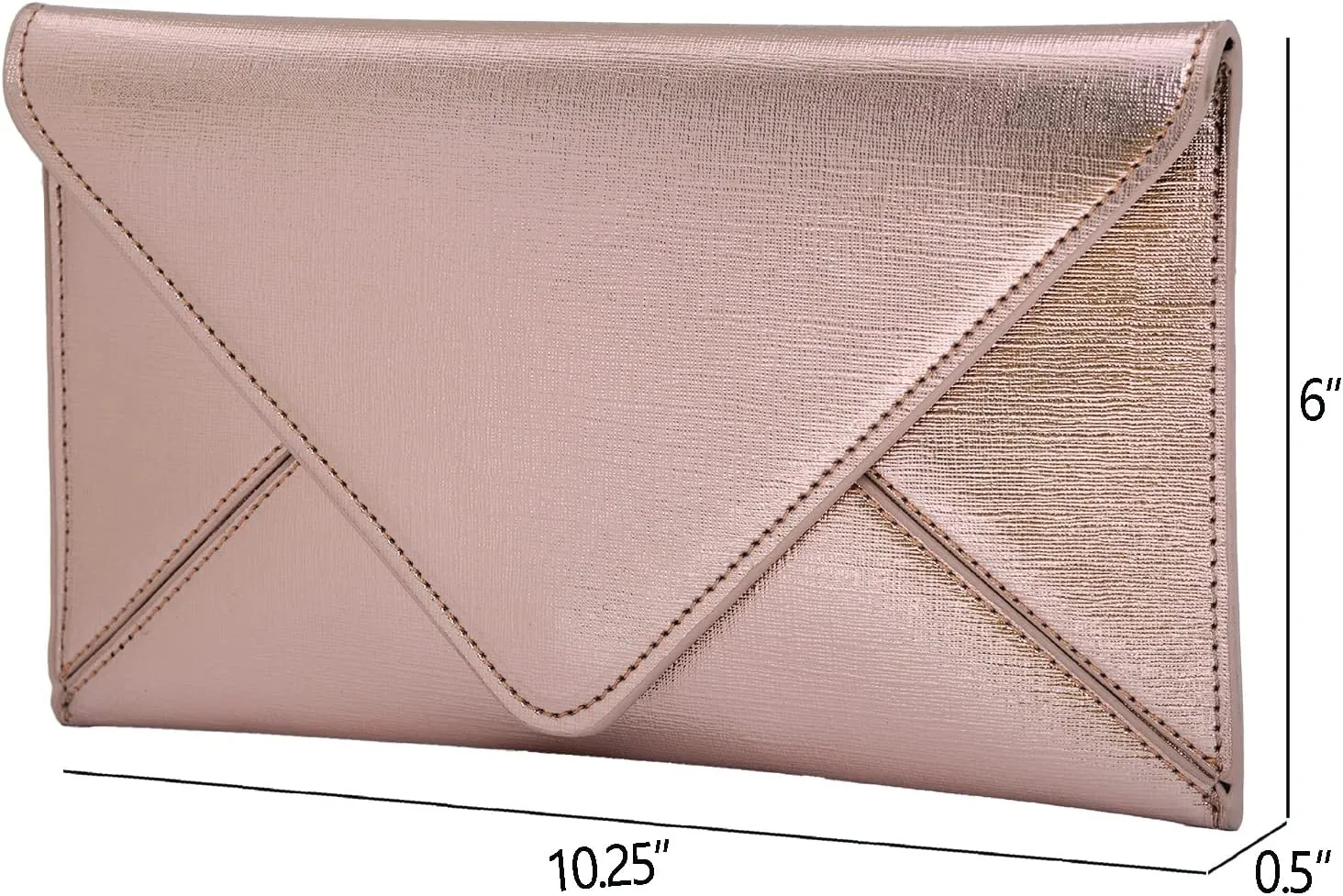 JNB Women's Metallic Material Clutch Purse