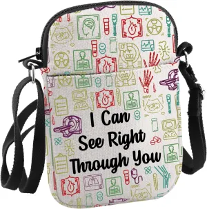 JNIAP Ct Technologist Gift I Can See Right Through You Crossbody Bag Medical Imaging Technologist Gifts