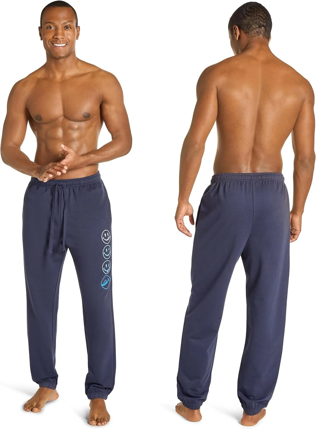 JOE BOXER Men's French Terry Pajama Pants – Soft & Cozy Lounge Sleepwear with Elastic Waist