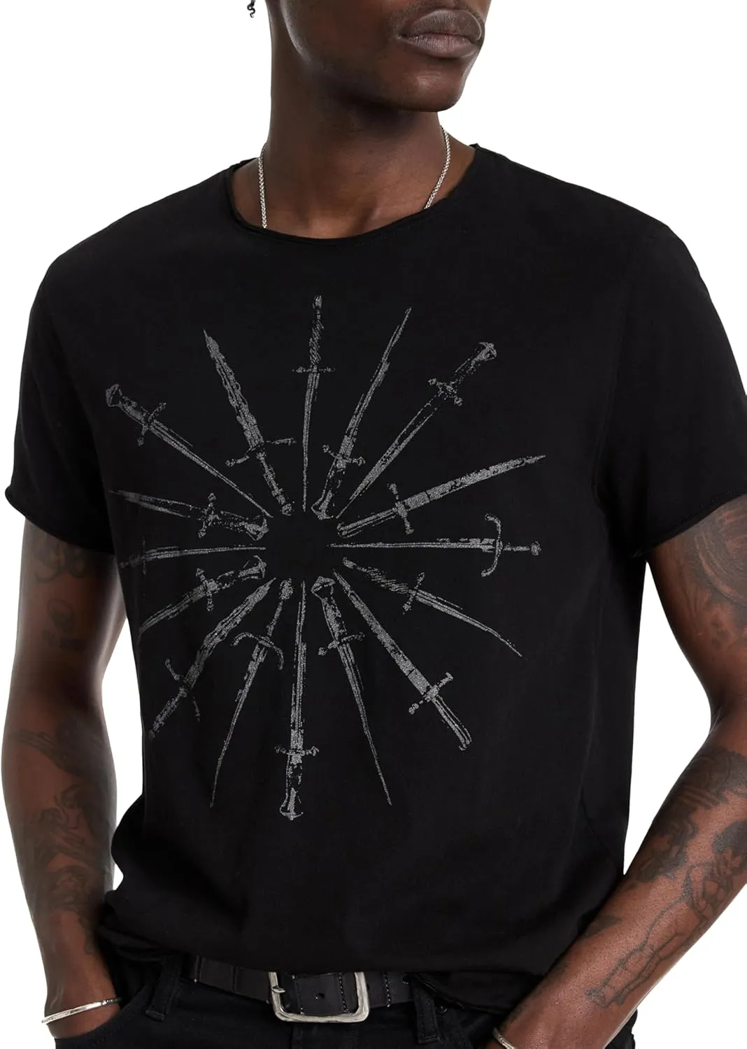 John Varvatos Men's Daggers Circle Tee