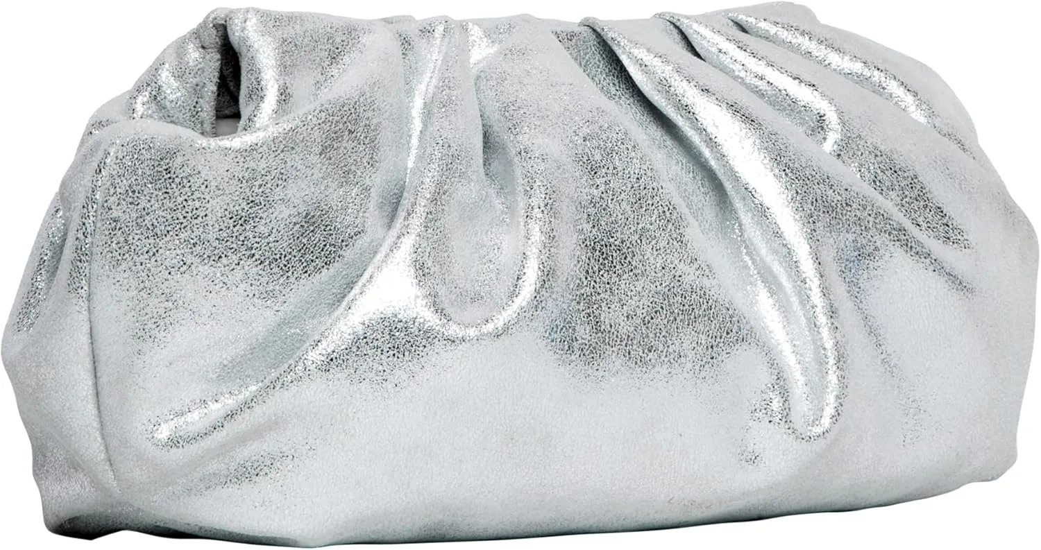 Julie Shoulder Metallic Suede Bag