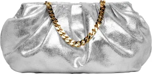 Julie Shoulder Metallic Suede Bag