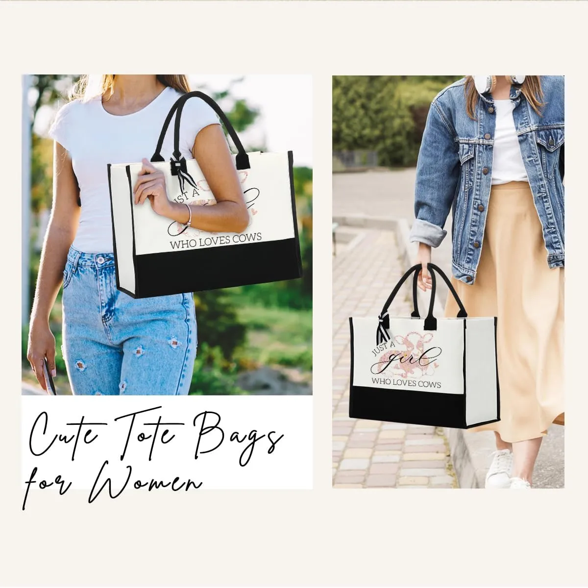 Just A Girl Who Loves Tote Bag Animal Lover Birthday Gift for Women