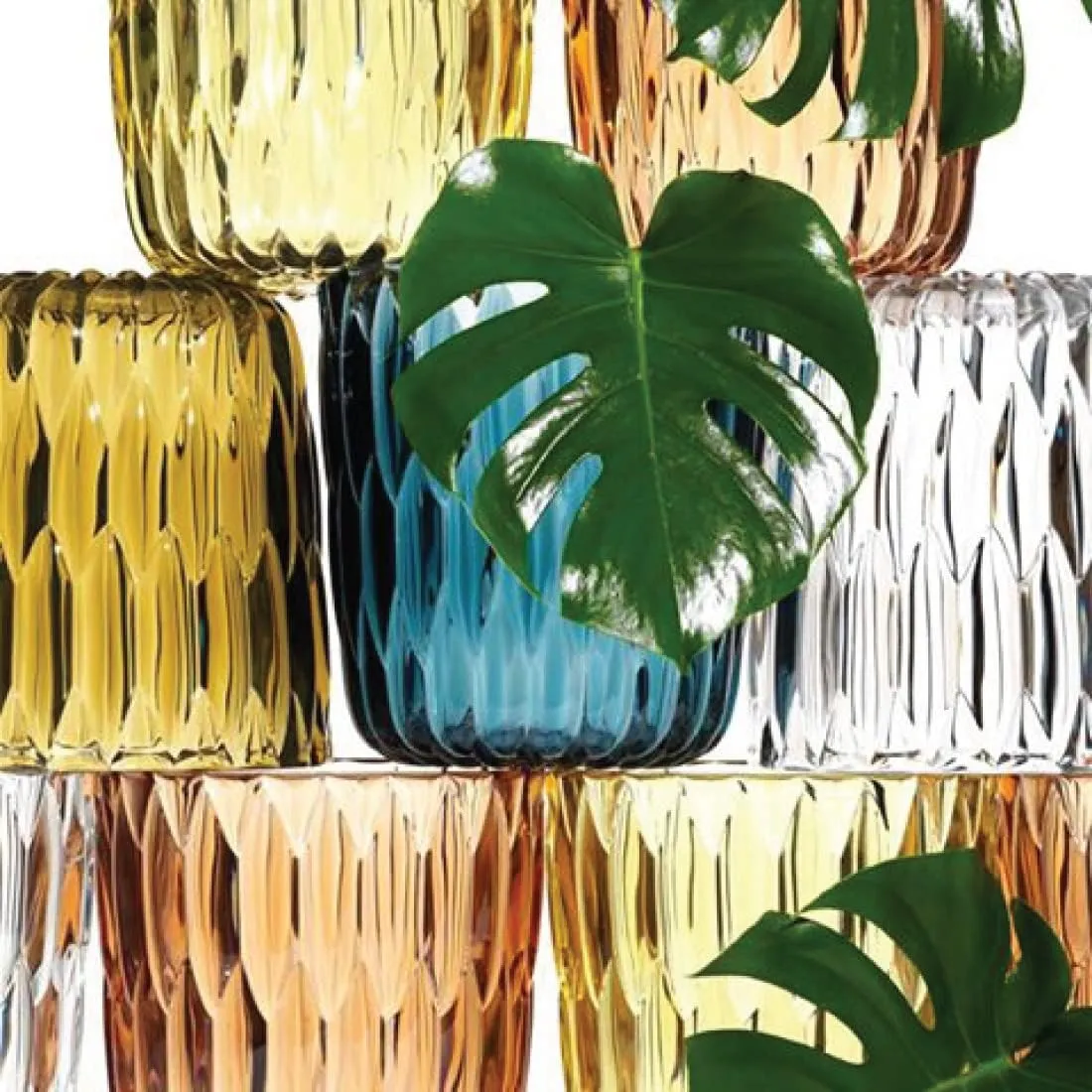 Kartell Jelly Vase by Patricia Urquiola, Pack of 2, Metallic Chrome