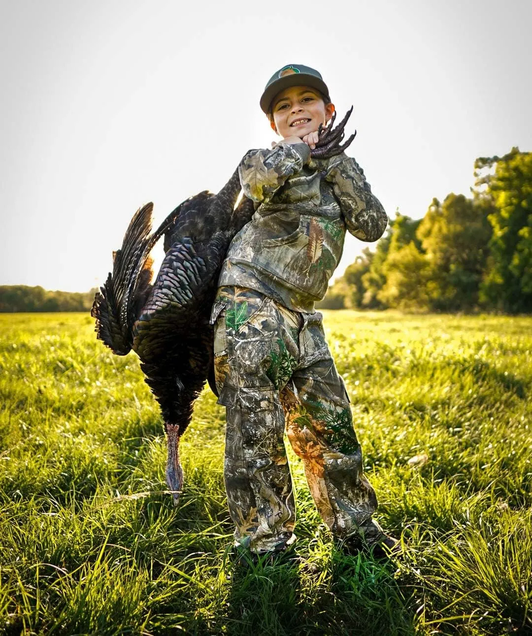 King's Camo Boys' Kck215 Kids Classic Hunting Cotton/Poly Blend Camo Pullover Hoodie