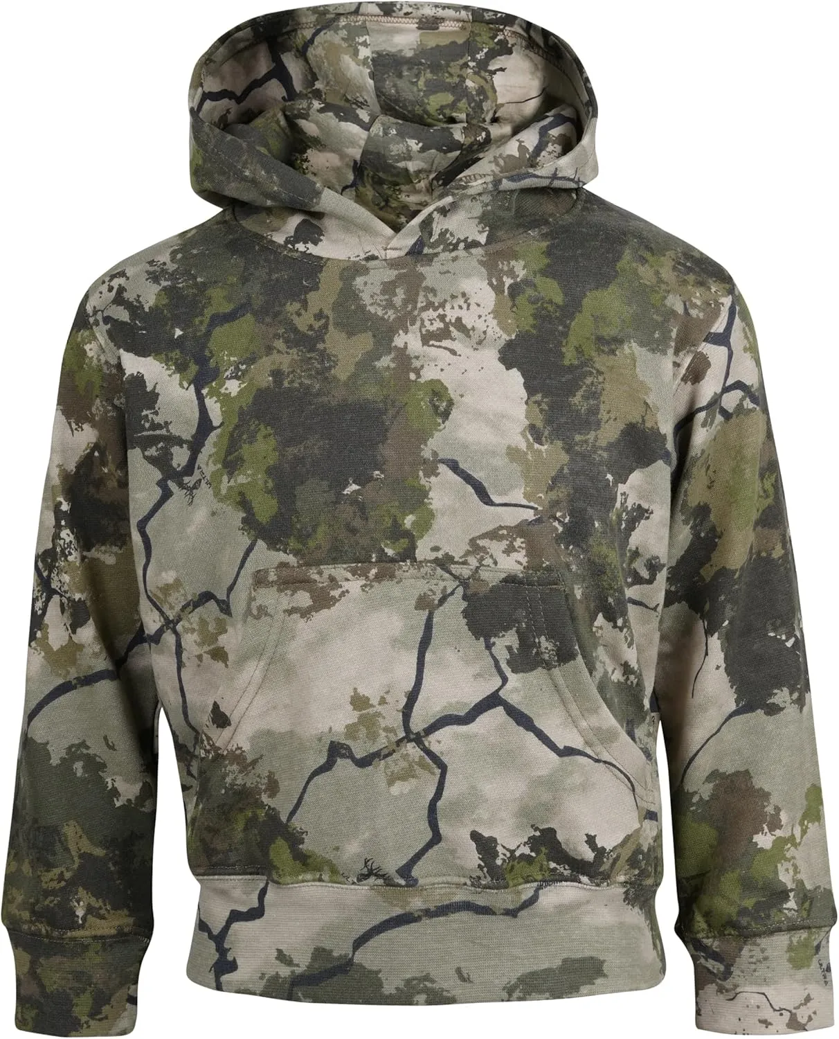 King's Camo Boys' Kck215 Kids Classic Hunting Cotton/Poly Blend Camo Pullover Hoodie
