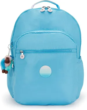 Kipling Seoul Extra Large Metallic 17" Laptop Backpack Sea Blue Met