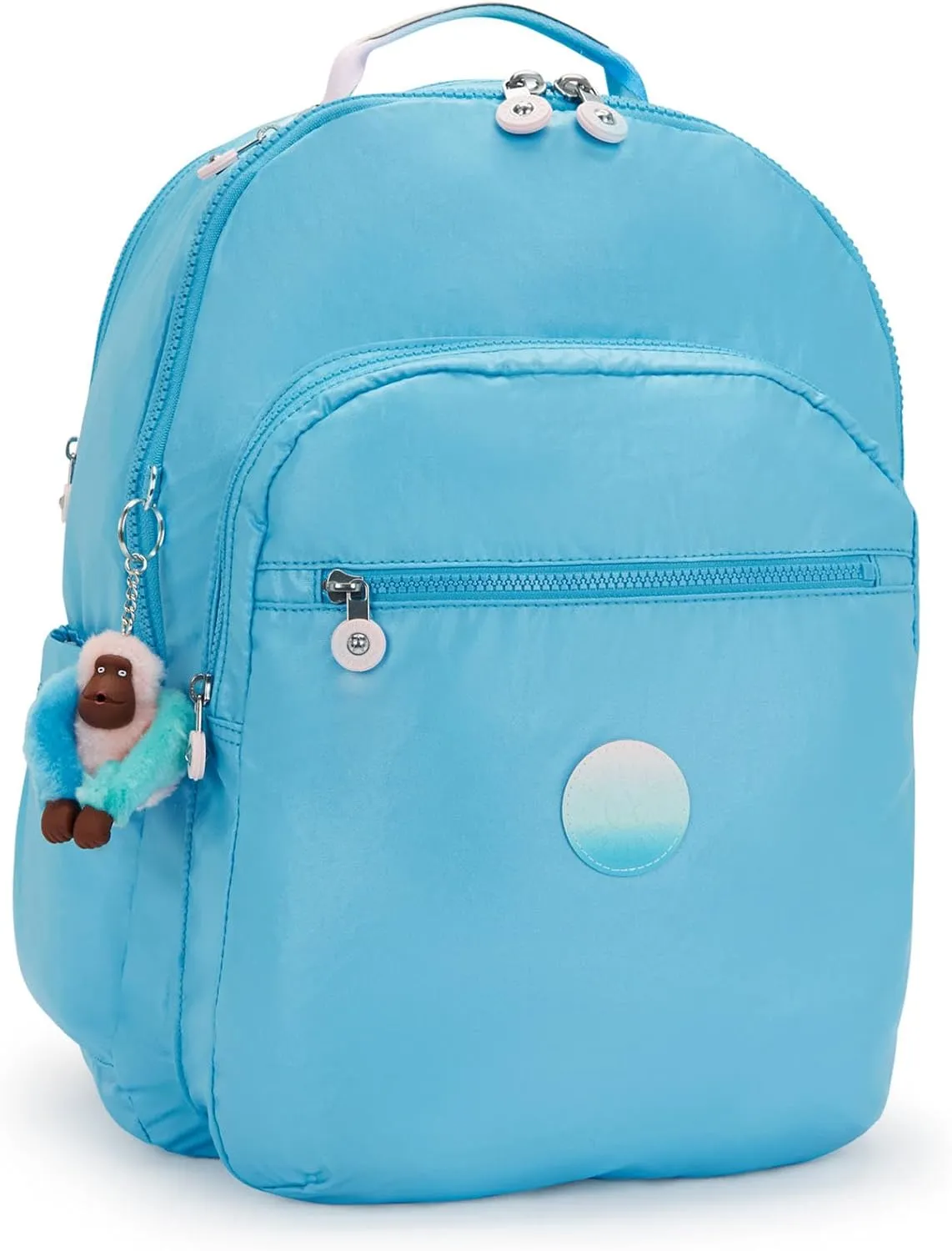 Kipling Seoul Extra Large Metallic 17" Laptop Backpack Sea Blue Met