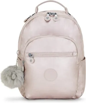 Kipling Seoul Small Metallic Tablet Backpack Metallic Rose