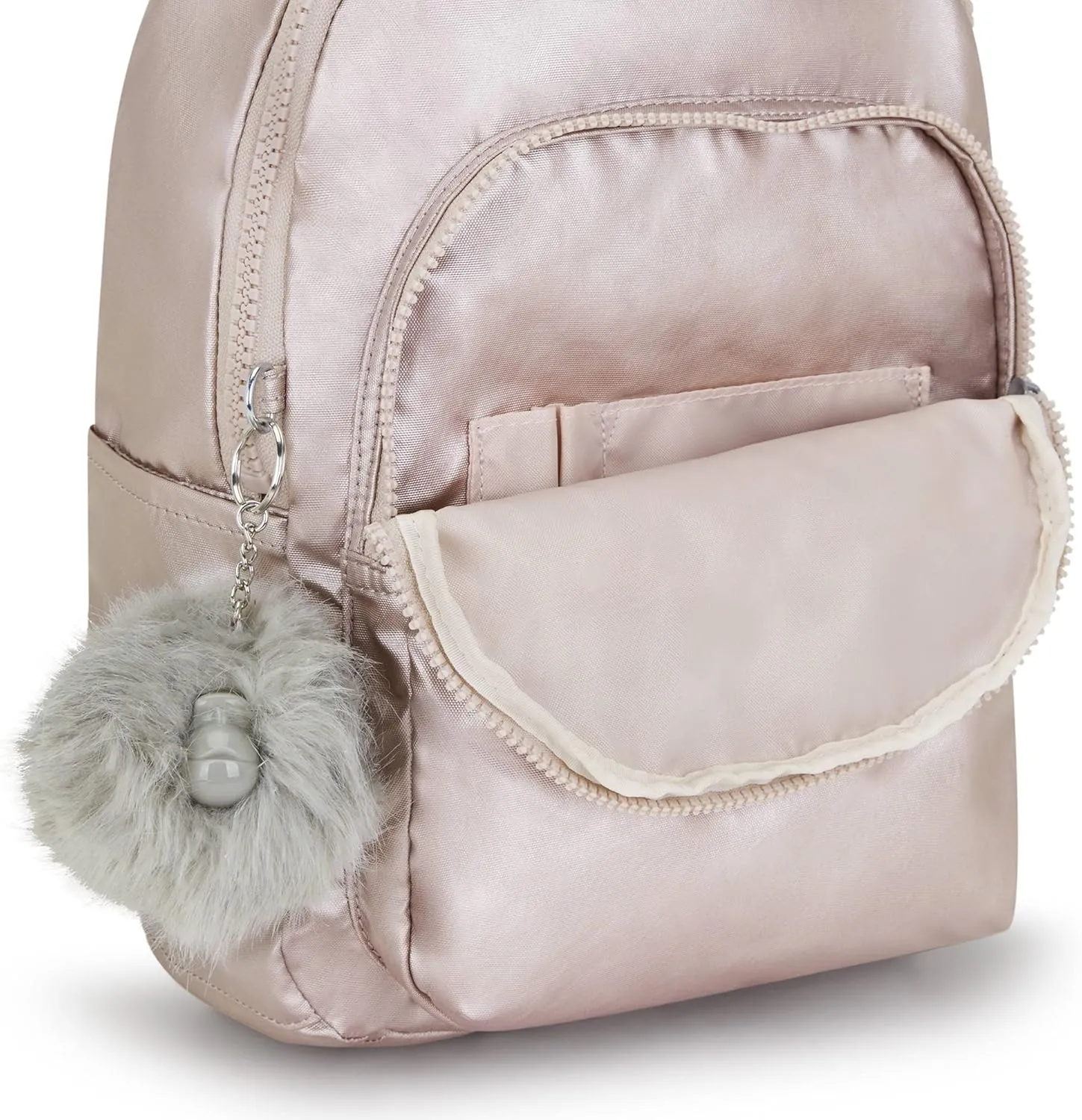 Kipling Seoul Small Metallic Tablet Backpack Metallic Rose