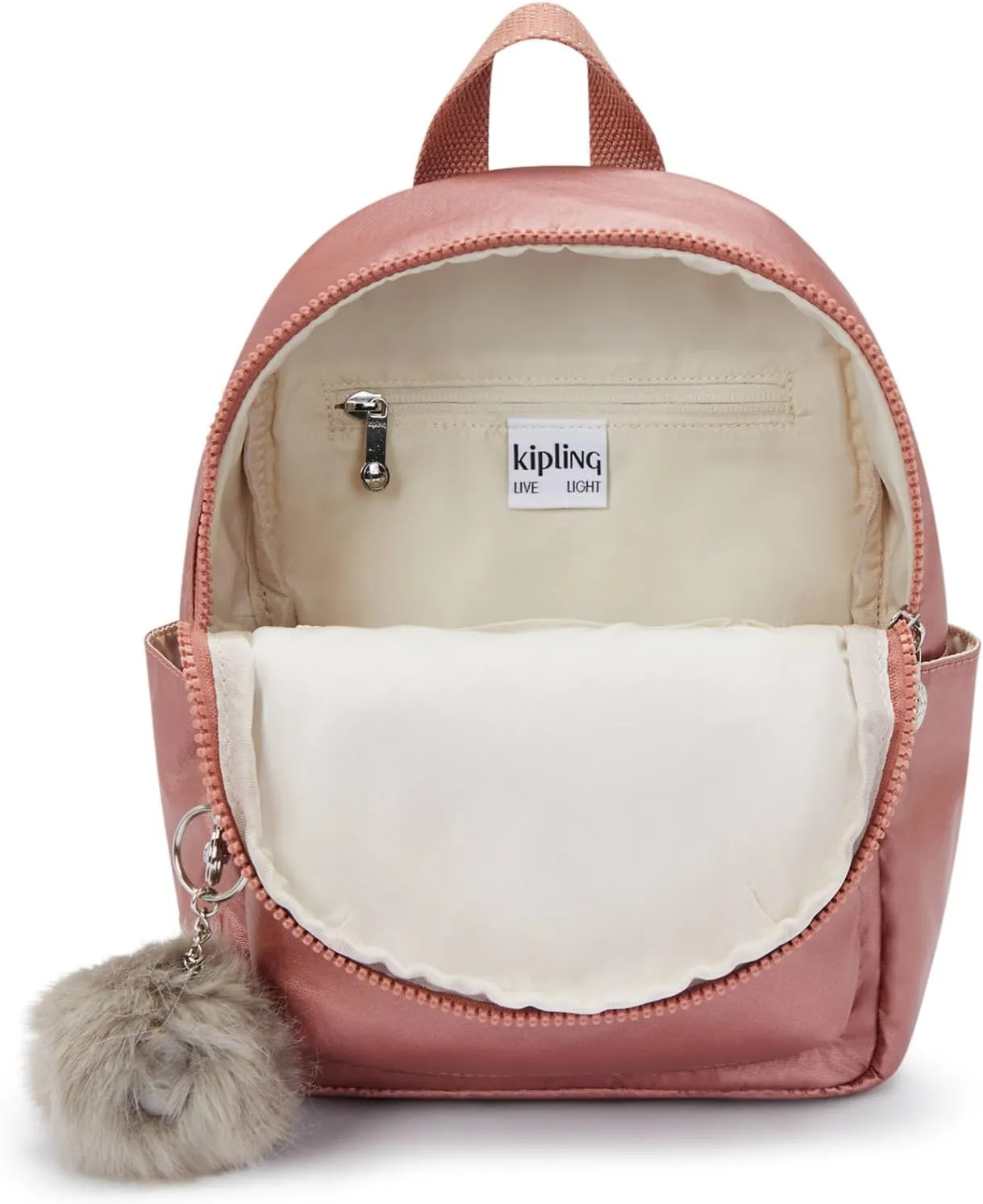 Kipling Zinna Metallic Backpack Metallic Maple