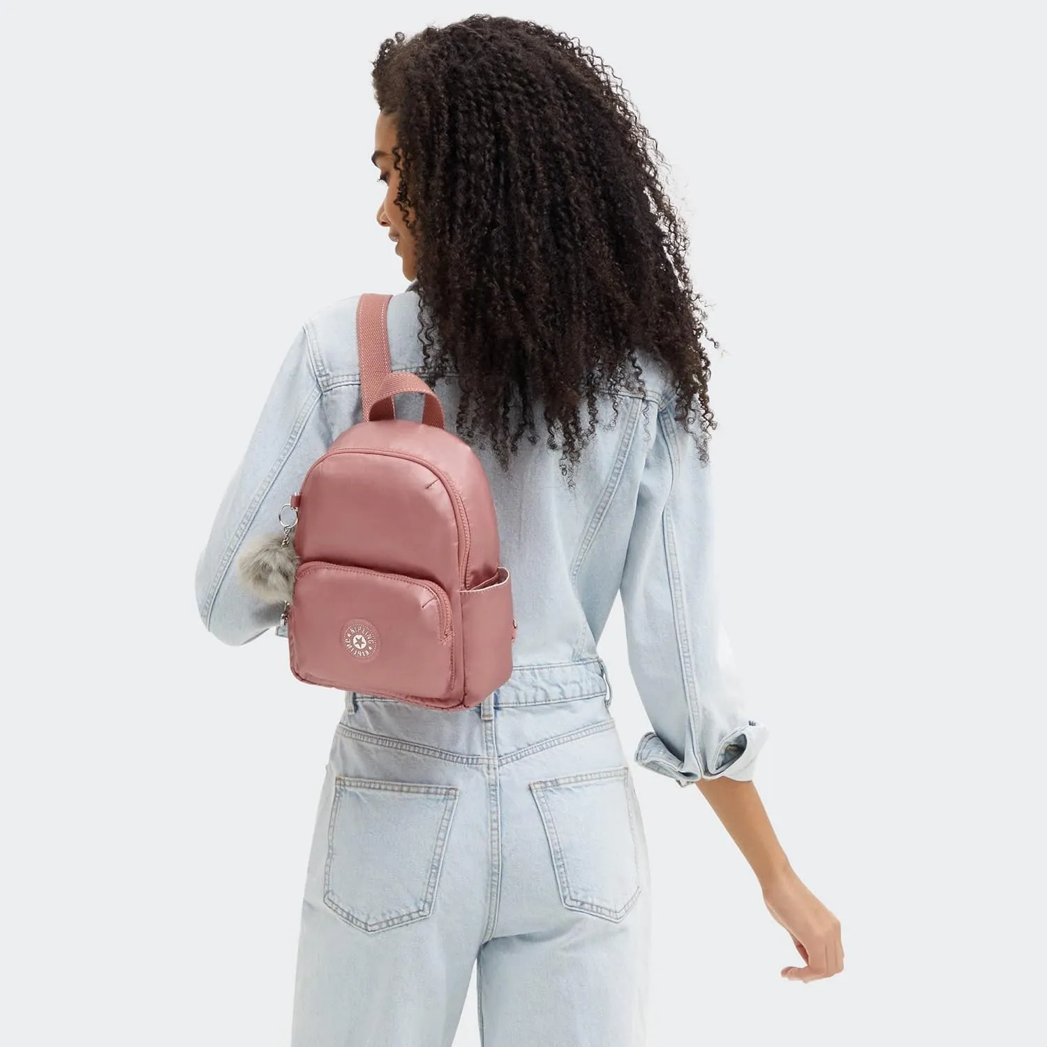 Kipling Zinna Metallic Backpack Metallic Maple