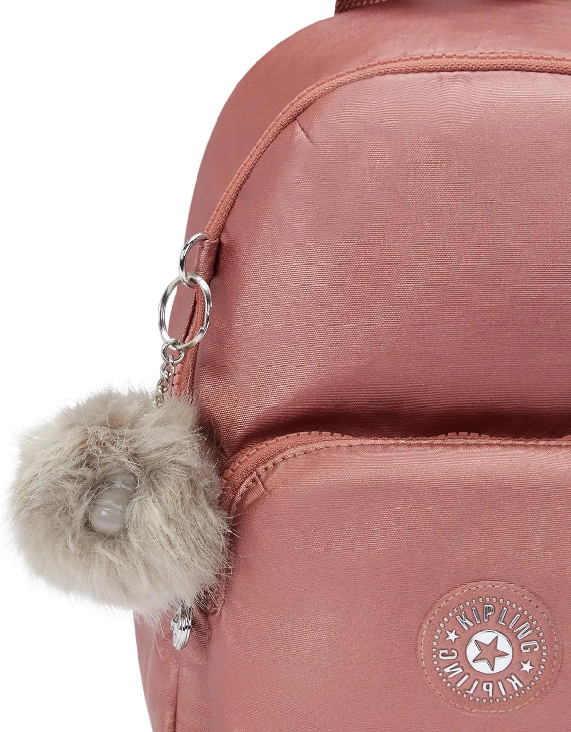 Kipling Zinna Metallic Backpack Metallic Maple