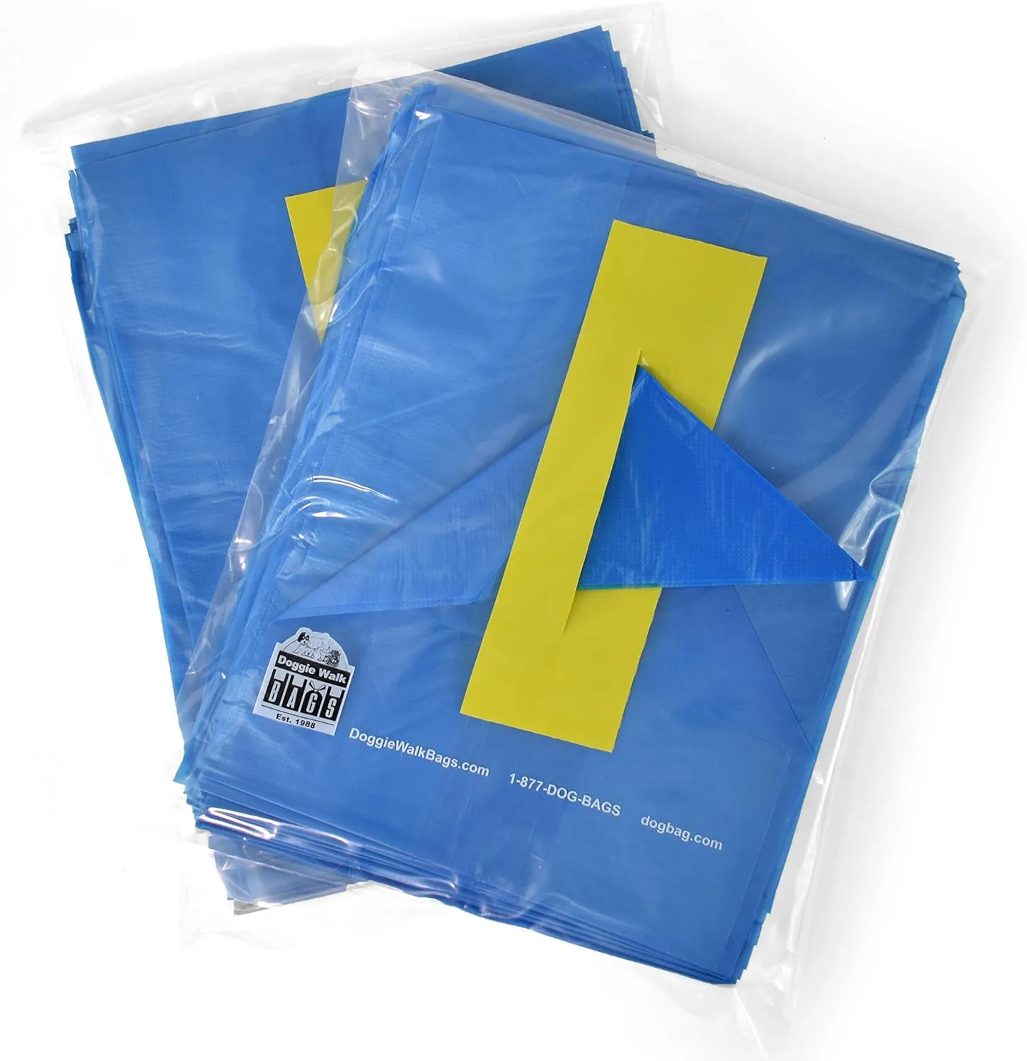 Kitty Waste Bags Cat Litter Bags with Easy Tie Handles, Extra Large and Leak Proof, Fits Large Sized Scoops, Blue Baby Powder Scented, 5 x 7 x 17 Inches