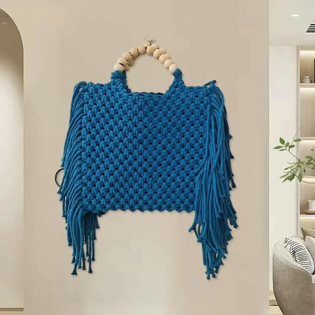 Knit Bag for Women Hollow Out Tote Bags Satchel Trendy Purses Summer Beach Bag 2024