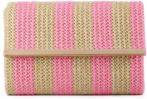 KUANG! Straw Clutch Purse Women Woven Straw Shoulder Bags Summer Beach Envelope Handbag Wallet