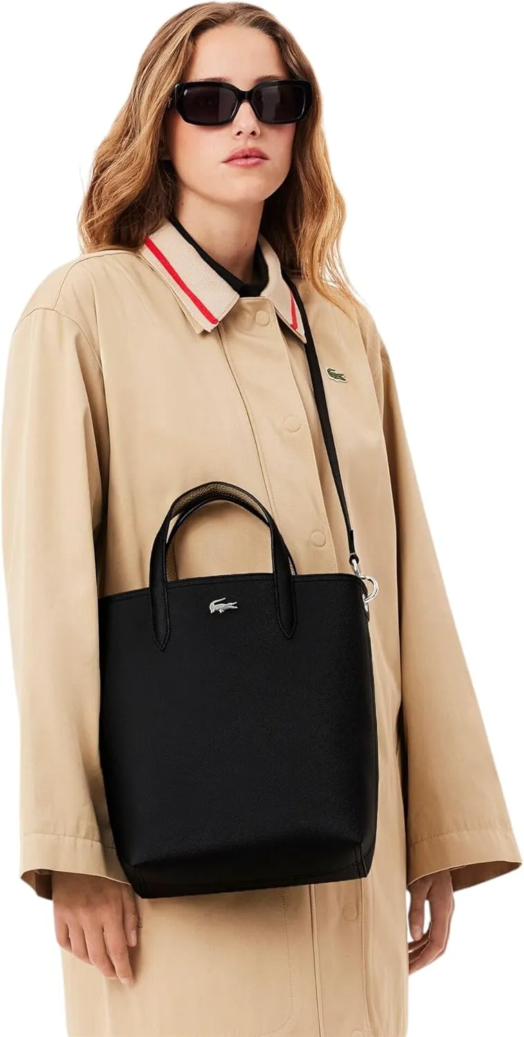 Lacoste Anna Reversible Coated Canvas Tote Bag and Detachable Pouch
