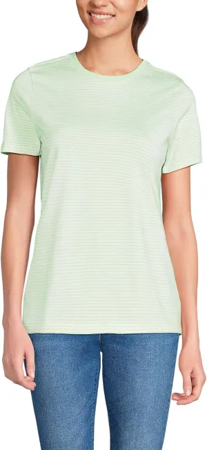 Lands' End Women's Relaxed American-Grown Supima Cotton Crew Neck T-Shirt