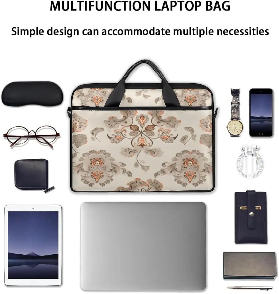 Laptop Shoulder Bag Computer Bag 13-15 Inches Laptop Carrying Case with Shoulder Strap for Women Men