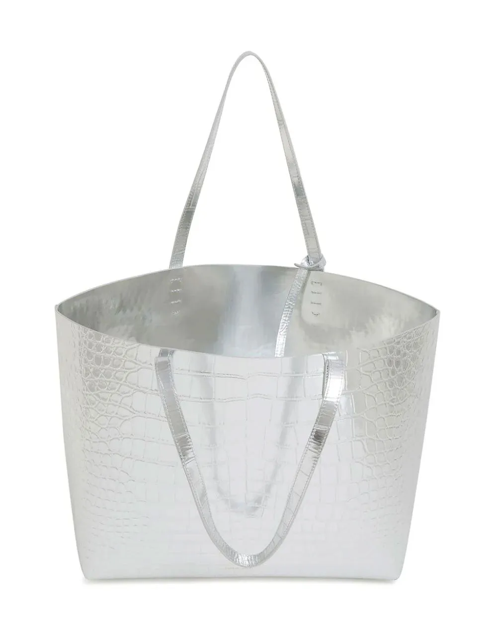 Large Tote in Silver