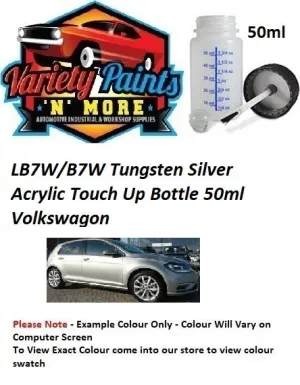 LB7W/B7W Tungsten Silver Acrylic Touch Up Bottle 50ml Volkswagon