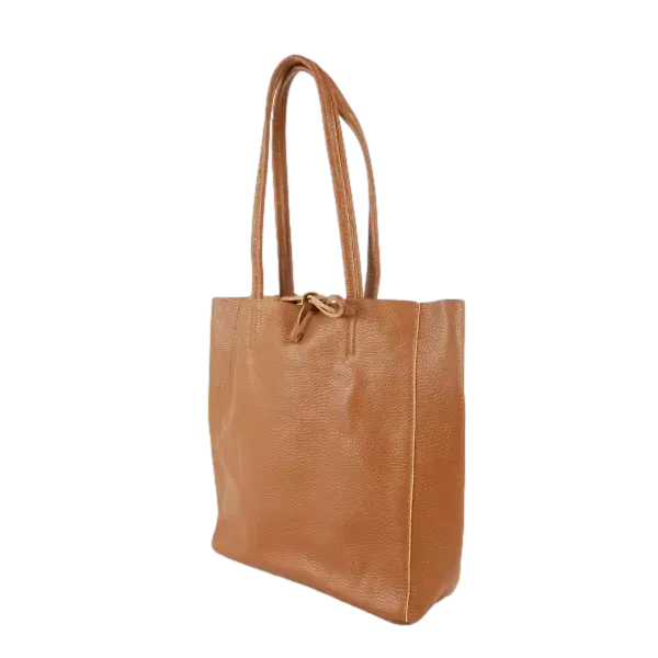 Leather Tote Medium Camel