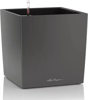 Lechuza 16463 Cube Premium 30 - Charcoal Metallic