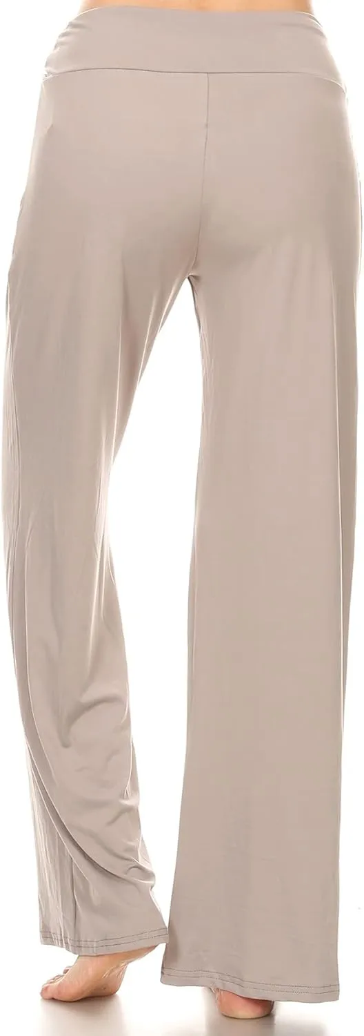 Leggings Depot Women's Drawstring Pajama Pants Wide Leg Casual Comfy Sleepwear for Lounge and Yoga