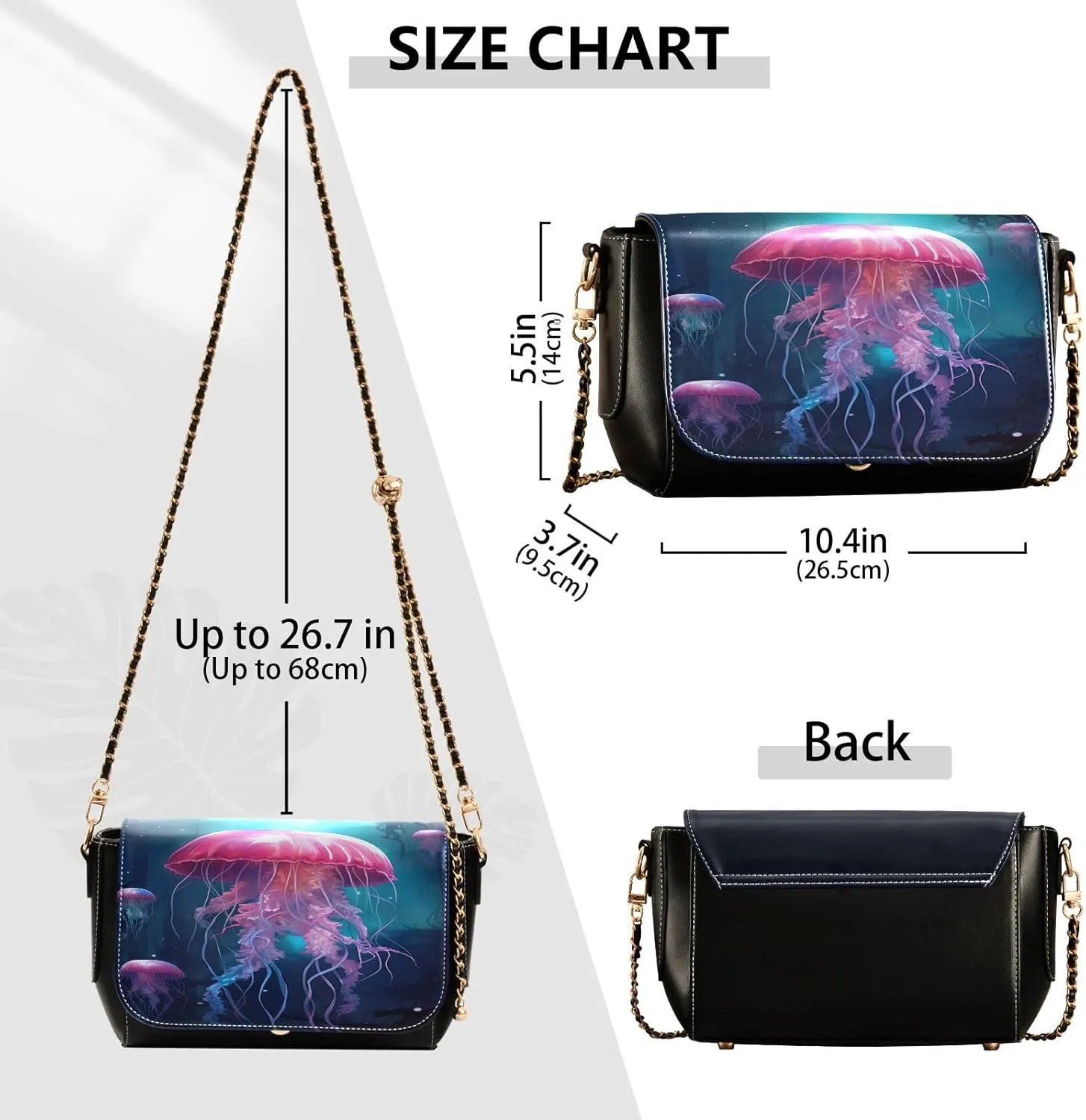 Leprechaun Hat and Clover Medium Leather Crossbody Bag, Leather Crossbody Bags, Shoulder Bags for Women Medium Size