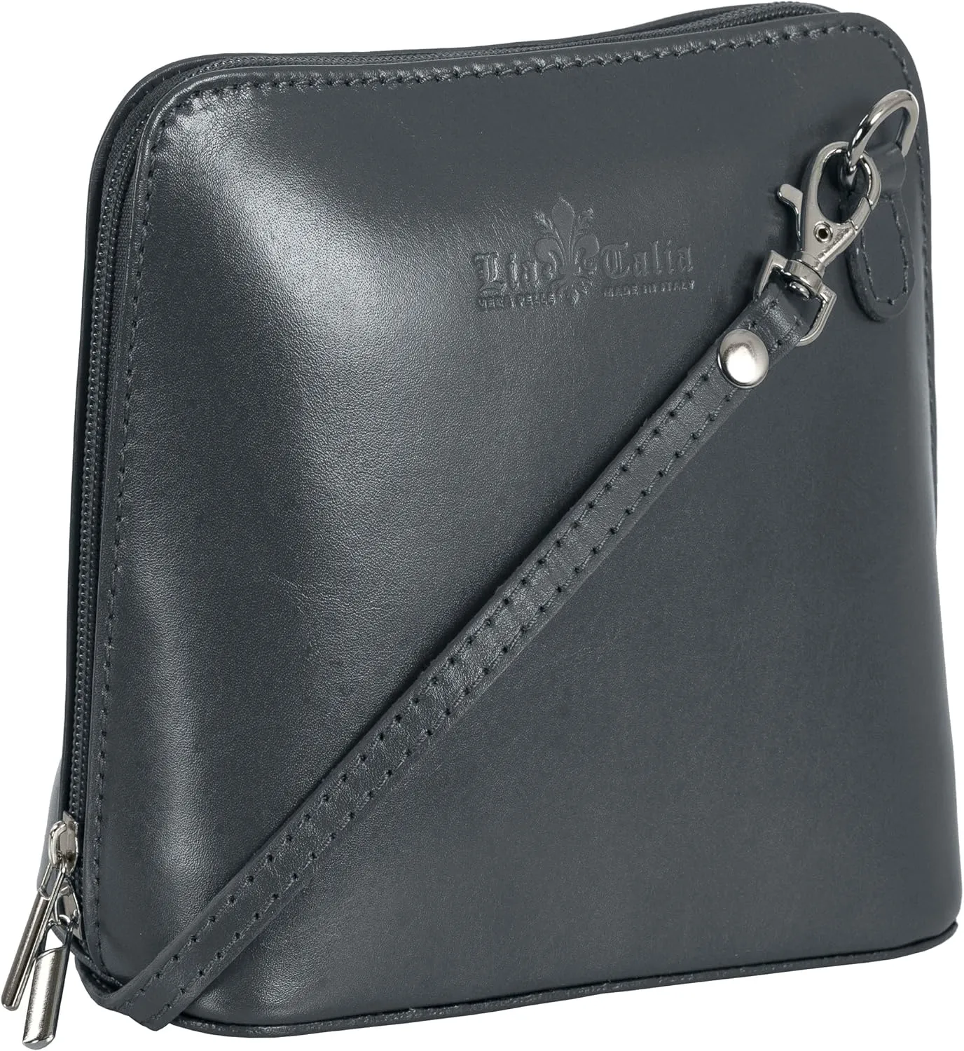 LiaTalia Genuine Italian Leather Small Crossbody Bag for Women – Handmade Mini Shoulder Purse from Florence Tuscany – Abby