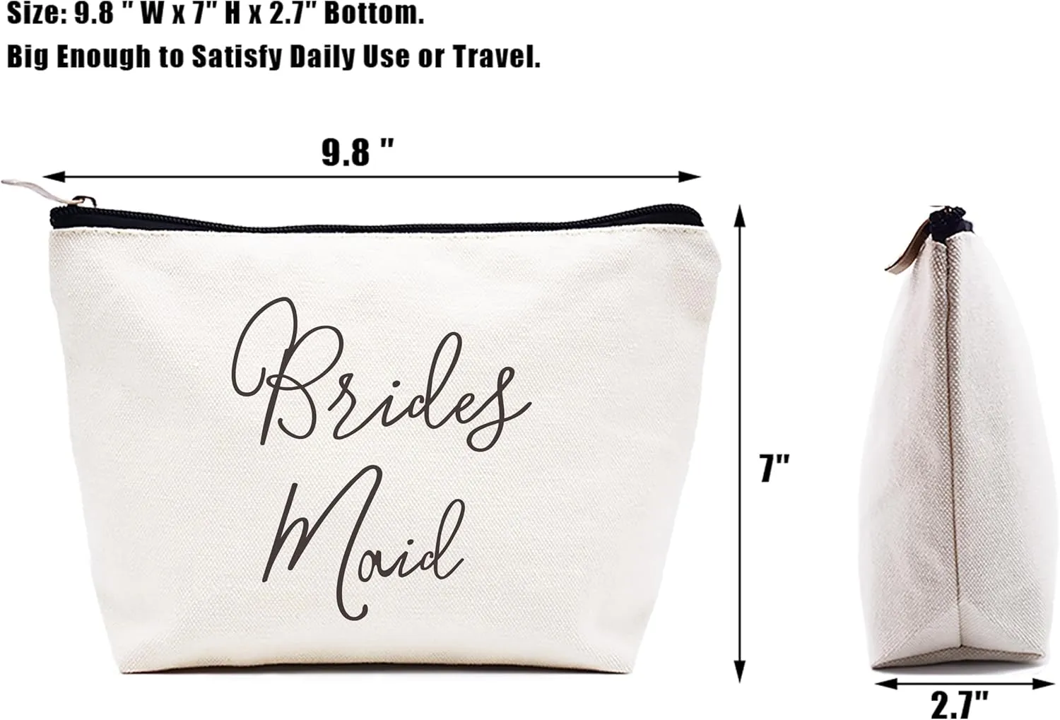 LIBIHUA Bridesmaid Gifts-Bridesmaid Proposal Gifts from Bride-Wedding Present for Maid of Honor-Bachelorette Party Present for Her Besties Friends-Makeup Bag Cosmetic Bag Travel Pouch