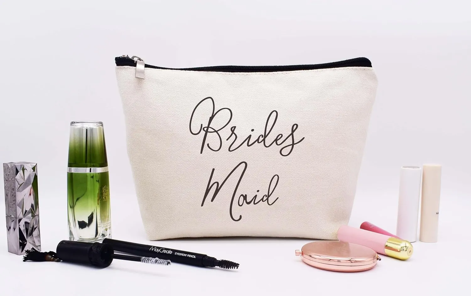 LIBIHUA Bridesmaid Gifts-Bridesmaid Proposal Gifts from Bride-Wedding Present for Maid of Honor-Bachelorette Party Present for Her Besties Friends-Makeup Bag Cosmetic Bag Travel Pouch