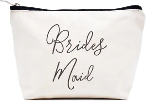 LIBIHUA Bridesmaid Gifts-Bridesmaid Proposal Gifts from Bride-Wedding Present for Maid of Honor-Bachelorette Party Present for Her Besties Friends-Makeup Bag Cosmetic Bag Travel Pouch