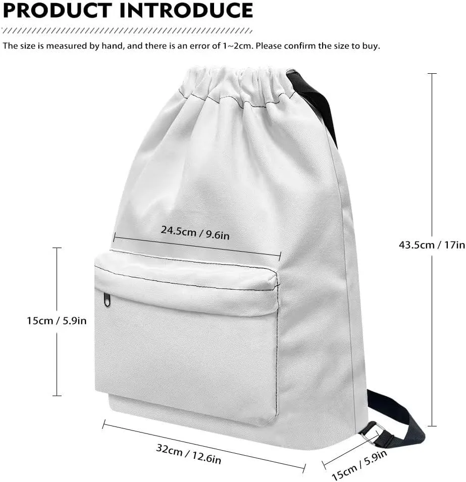 Lightweight String Gym Bag for Men Eagle Spreading Wings Gym Bag with Adjustable Wide Shoulder Straps Drawstring Backpack with Convenient Multi Pockets for Multiple Uses