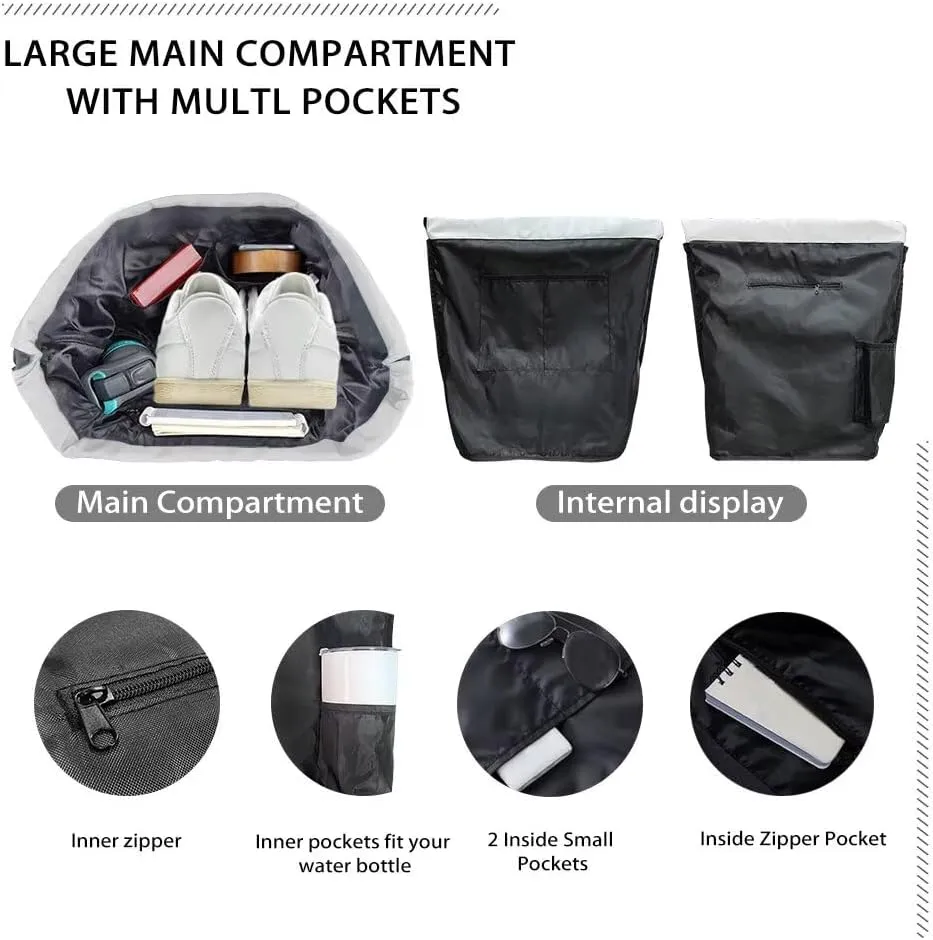Lightweight String Gym Bag for Men Eagle Spreading Wings Gym Bag with Adjustable Wide Shoulder Straps Drawstring Backpack with Convenient Multi Pockets for Multiple Uses