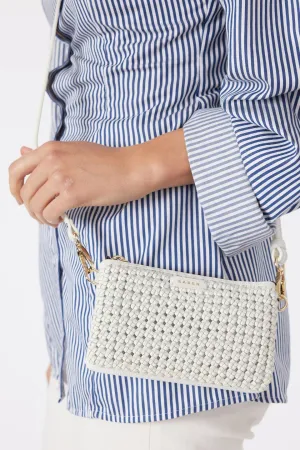 Lily White Braid Crossbody Bag