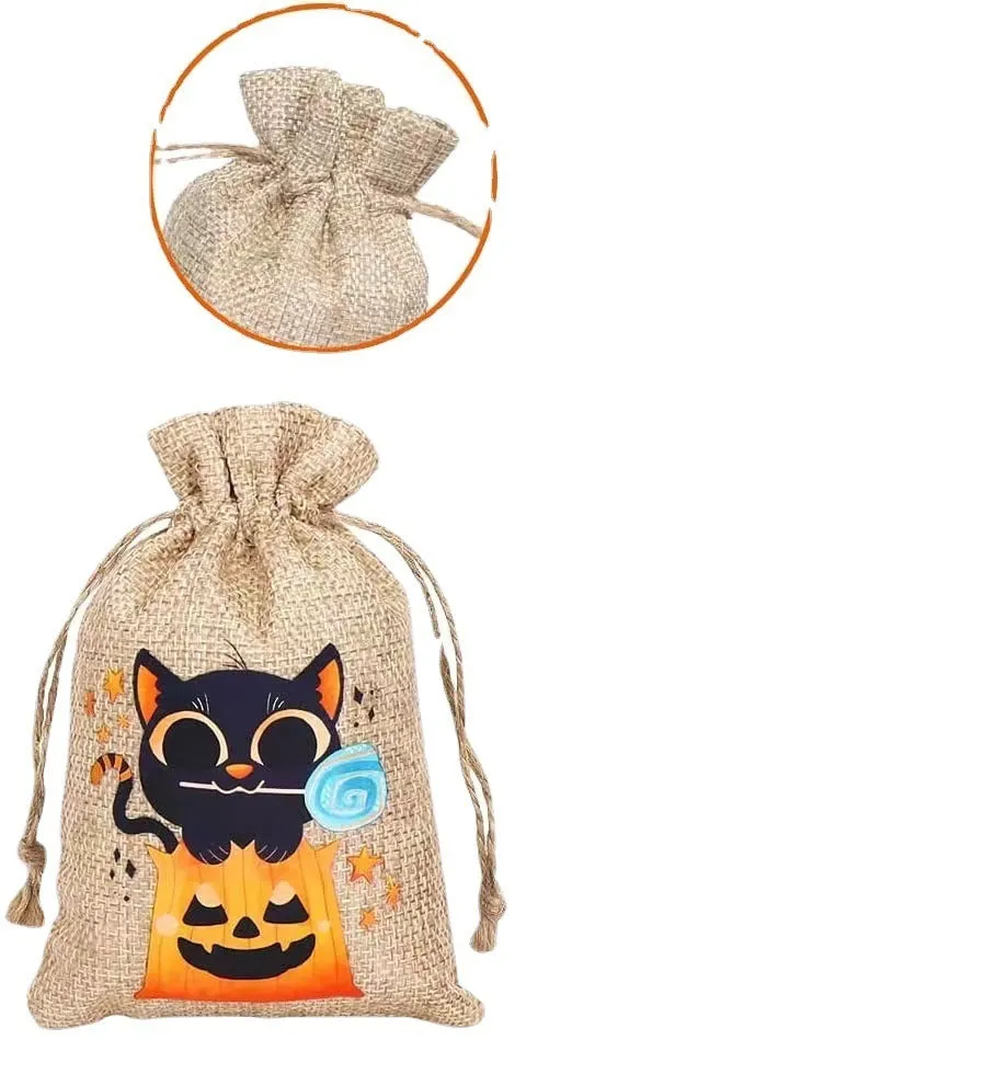 Linen Gift Candy Bag Drawstring Drawstring Pocket