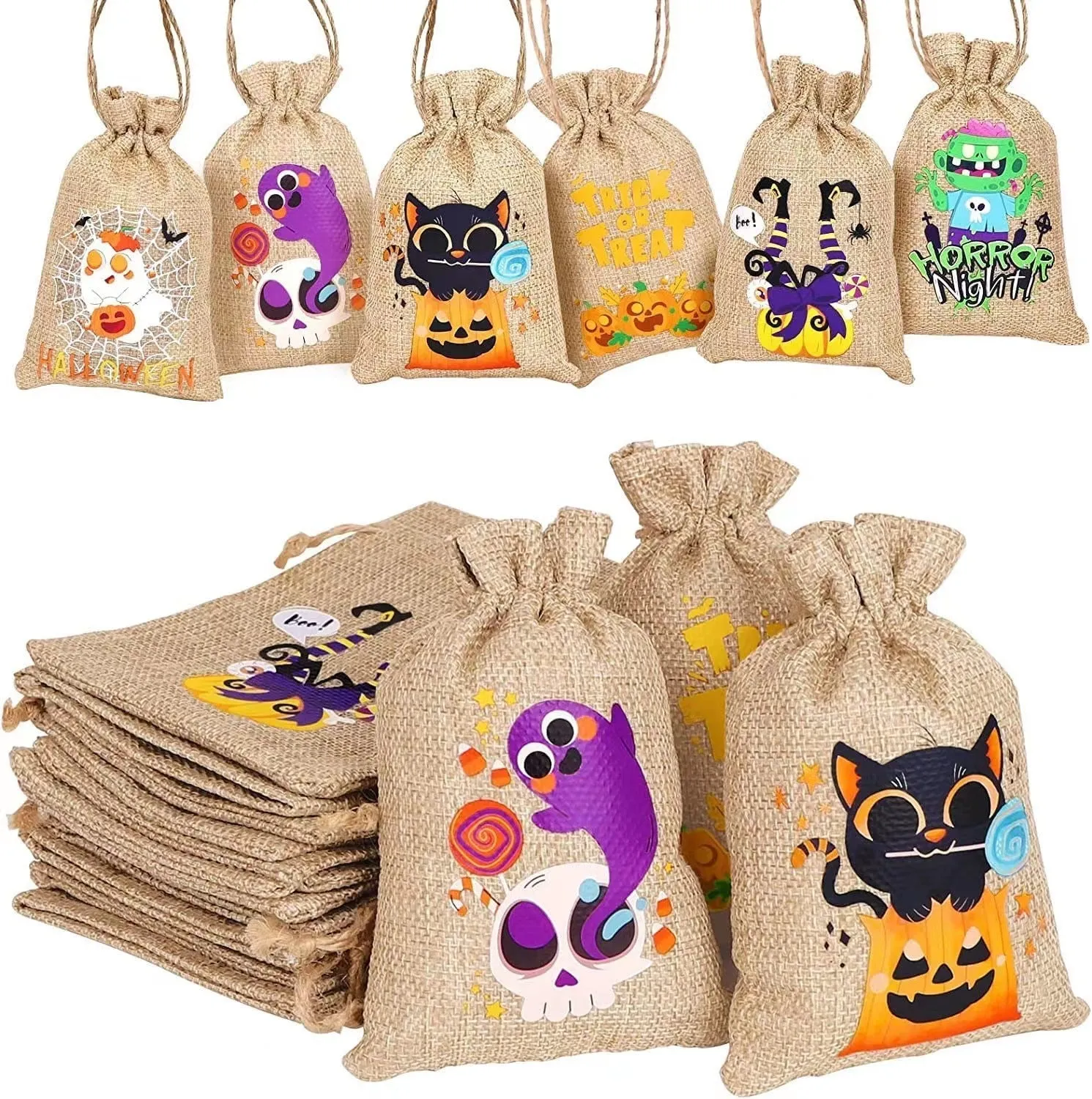 Linen Gift Candy Bag Drawstring Drawstring Pocket
