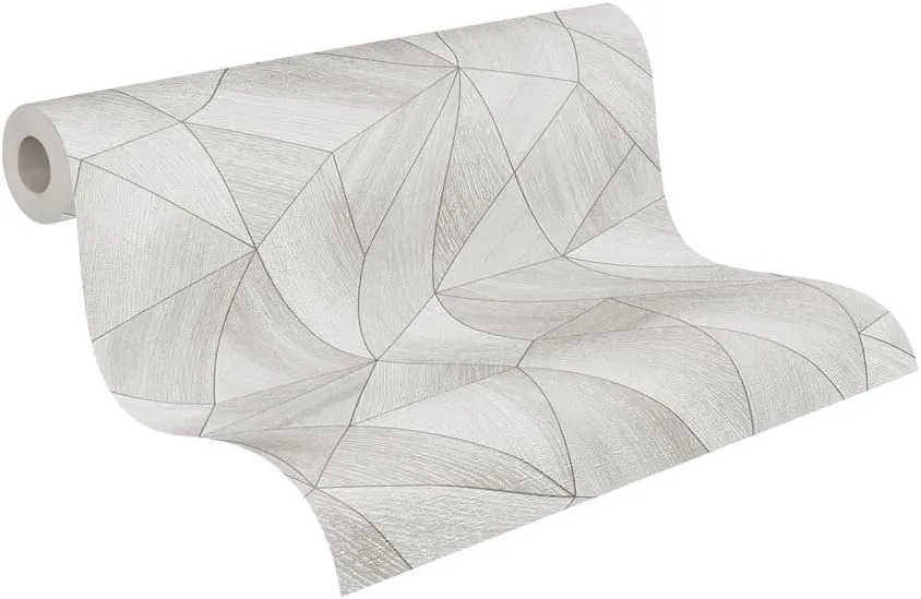 Livingwalls Daniel Hechter 7 Non-Woven Wallpaper Graphic Look 10.05 m x 0.53 m Grey Metallic Silver Textured Wallpaper 361336