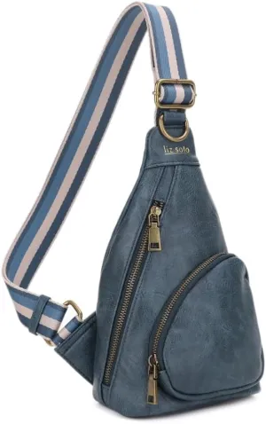 Liz Soto Lori Sling Bag for Women - Chest Bag for Women, Vegan Leather Travel Sling Bag, Small Sling Backpack Purse