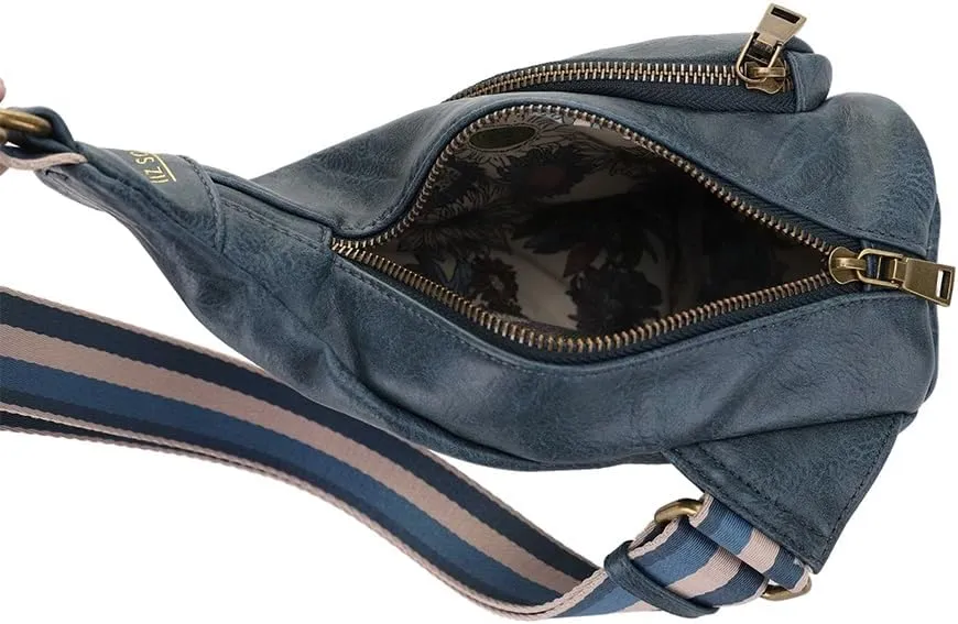 Liz Soto Lori Sling Bag for Women - Chest Bag for Women, Vegan Leather Travel Sling Bag, Small Sling Backpack Purse
